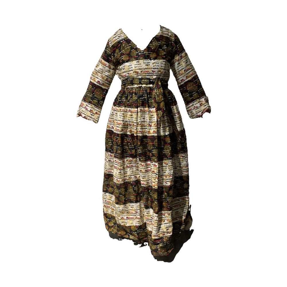 African print maxi dress